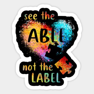 See The Able Not The Label Autism Sticker